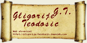 Gligorije Teodosić vizit kartica